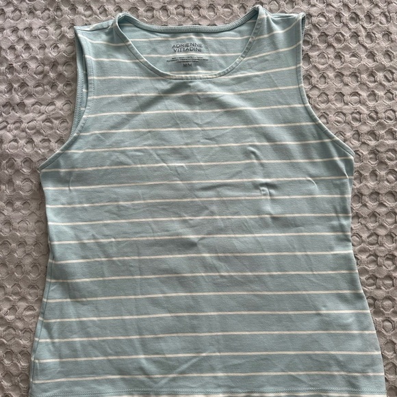 Adrienne Vittadini Women's Striped Tank Top - Baby blue - Picture 1 of 4